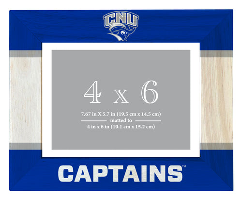 Christopher Newport Captains Wooden Photo Frame - Customizable 4 x 6 Inch - Elegant Matted Display for Memories