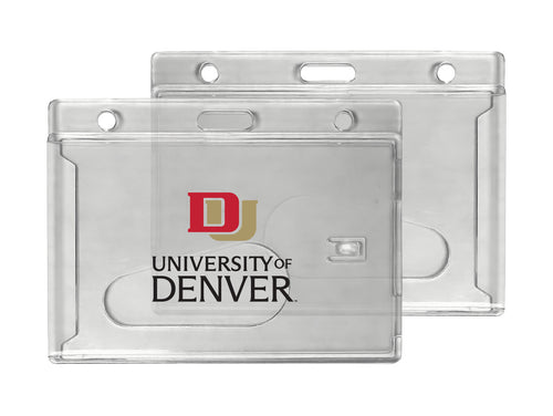 University of Denver Pioneers Officially Licensed Clear View ID Holder - Collegiate Badge Protection