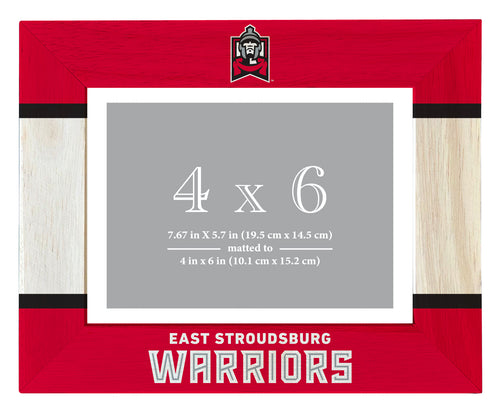 East Stroudsburg University Wooden Photo Frame - Customizable 4 x 6 Inch - Elegant Matted Display for Memories