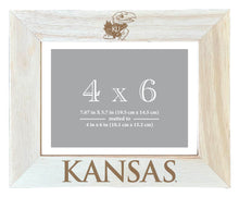 Load image into Gallery viewer, Kansas Jayhawks Wooden Photo Frame - Customizable 4 x 6 Inch - Elegant Matted Display for Memories
