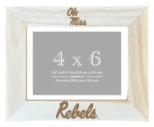 Load image into Gallery viewer, Mississippi Rebels &quot;Ole Miss&quot; Wooden Photo Frame - Customizable 4 x 6 Inch - Elegant Matted Display for Memories
