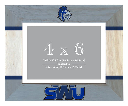 Southern Wesleyan University Wooden Photo Frame - Customizable 4 x 6 Inch - Elegant Matted Display for Memories