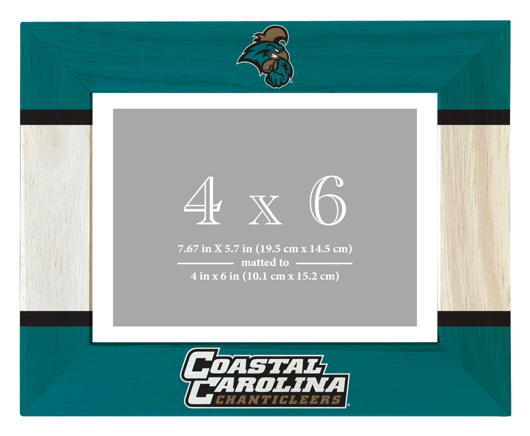 Coastal Carolina University Wooden Photo Frame - Customizable 4 x 6 Inch - Elegant Matted Display for Memories