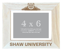 Load image into Gallery viewer, Shaw University Bears Wooden Photo Frame - Customizable 4 x 6 Inch - Elegant Matted Display for Memories
