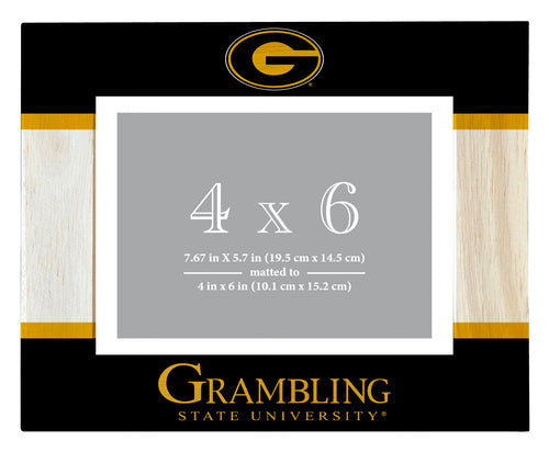 Grambling State Tigers Wooden Photo Frame - Customizable 4 x 6 Inch - Elegant Matted Display for Memories