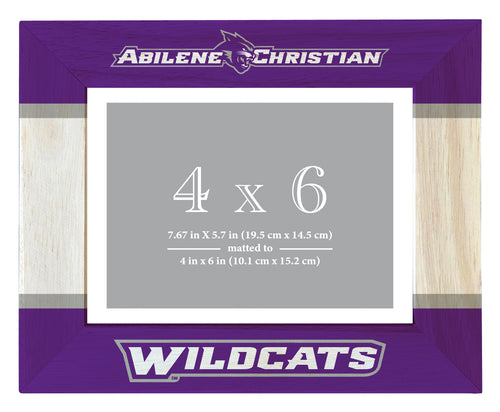 Abilene Christian University Wooden Photo Frame - Customizable 4 x 6 Inch - Elegant Matted Display for Memories
