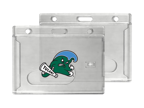 Tulane University Green Wave Officially Licensed Clear View ID Holder - Collegiate Badge Protection