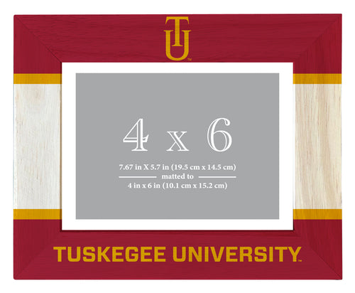 Tuskegee University Wooden Photo Frame - Customizable 4 x 6 Inch - Elegant Matted Display for Memories
