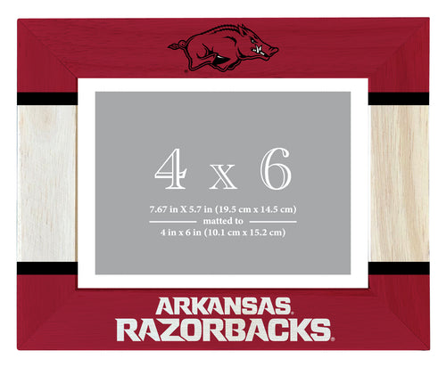 Arkansas Razorbacks Wooden Photo Frame - Customizable 4 x 6 Inch - Elegant Matted Display for Memories