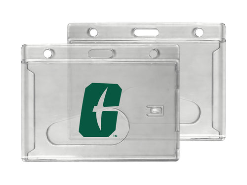 North Carolina Charlotte Forty-Niners Officially Licensed Clear View ID Holder - Collegiate Badge Protection