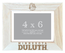 Load image into Gallery viewer, Minnesota Duluth Bulldogs Wooden Photo Frame - Customizable 4 x 6 Inch - Elegant Matted Display for Memories
