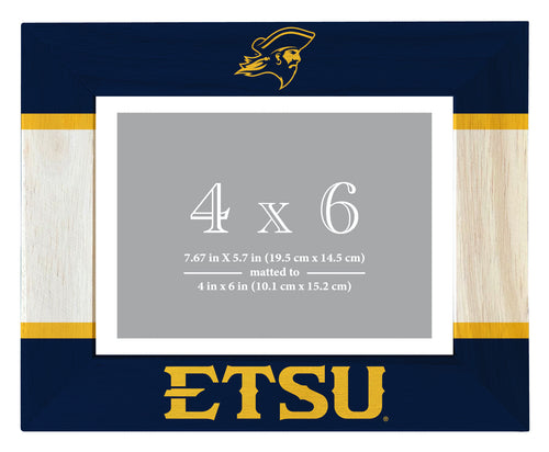 East Tennessee State University Wooden Photo Frame - Customizable 4 x 6 Inch - Elegant Matted Display for Memories