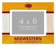 Load image into Gallery viewer, Midwestern State University Mustangs Wooden Photo Frame - Customizable 4 x 6 Inch - Elegant Matted Display for Memories

