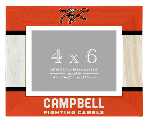 Campbell University Fighting Camels Wooden Photo Frame - Customizable 4 x 6 Inch - Elegant Matted Display for Memories
