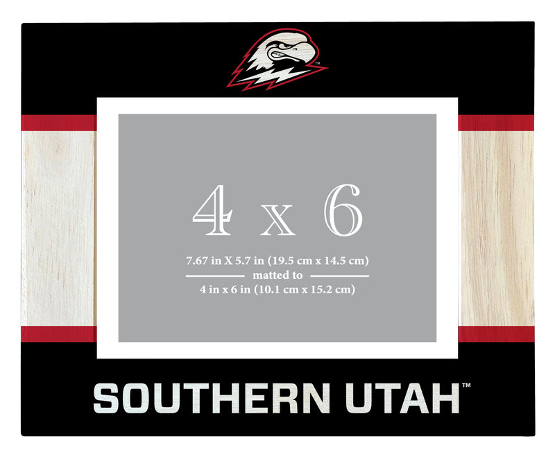 Southern Utah University Wooden Photo Frame - Customizable 4 x 6 Inch - Elegant Matted Display for Memories