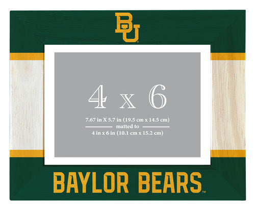 Baylor Bears Wooden Photo Frame - Customizable 4 x 6 Inch - Elegant Matted Display for Memories
