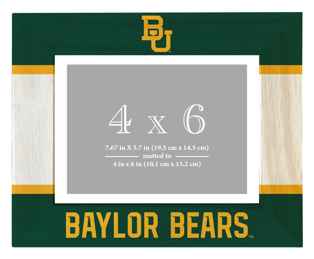Baylor Bears Wooden Photo Frame - Customizable 4 x 6 Inch - Elegant Matted Display for Memories