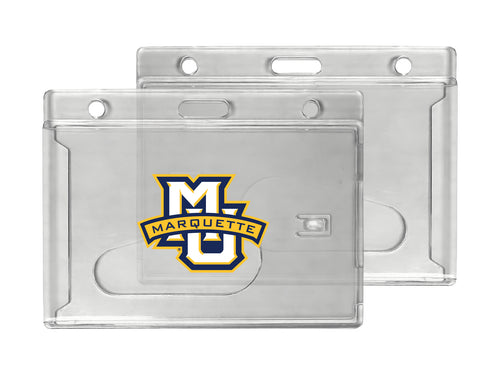 Marquette Golden Eagles Officially Licensed Clear View ID Holder - Collegiate Badge Protection