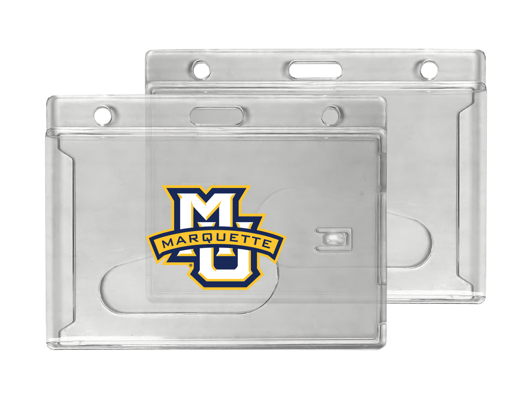 Marquette Golden Eagles Officially Licensed Clear View ID Holder - Collegiate Badge Protection