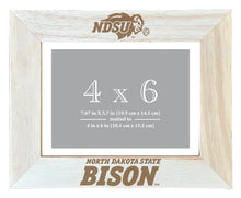 Load image into Gallery viewer, North Dakota State Bison Wooden Photo Frame - Customizable 4 x 6 Inch - Elegant Matted Display for Memories
