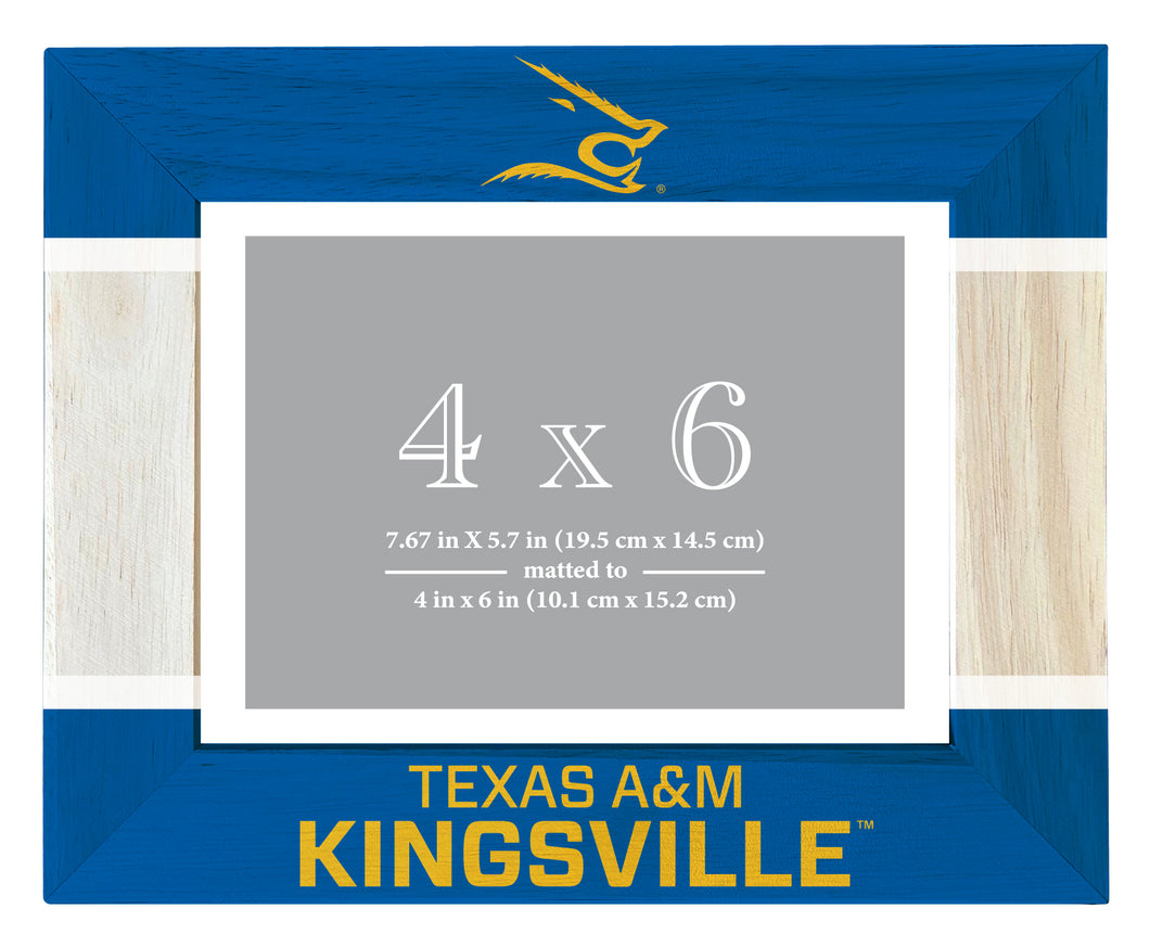 Texas A&M Kingsville Javelinas Wooden Photo Frame - Customizable 4 x 6 Inch - Elegant Matted Display for Memories