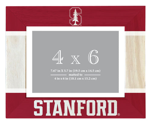 Stanford University Wooden Photo Frame - Customizable 4 x 6 Inch - Elegant Matted Display for Memories