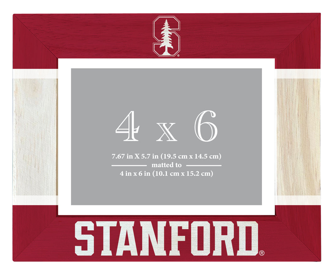 Stanford University Wooden Photo Frame - Customizable 4 x 6 Inch - Elegant Matted Display for Memories