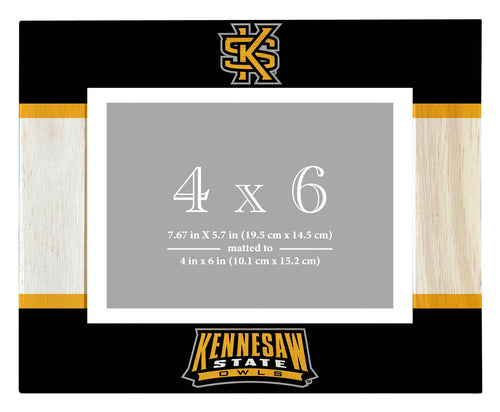 Kennesaw State University Wooden Photo Frame - Customizable 4 x 6 Inch - Elegant Matted Display for Memories