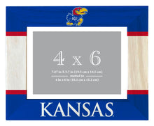 Load image into Gallery viewer, Kansas Jayhawks Wooden Photo Frame - Customizable 4 x 6 Inch - Elegant Matted Display for Memories
