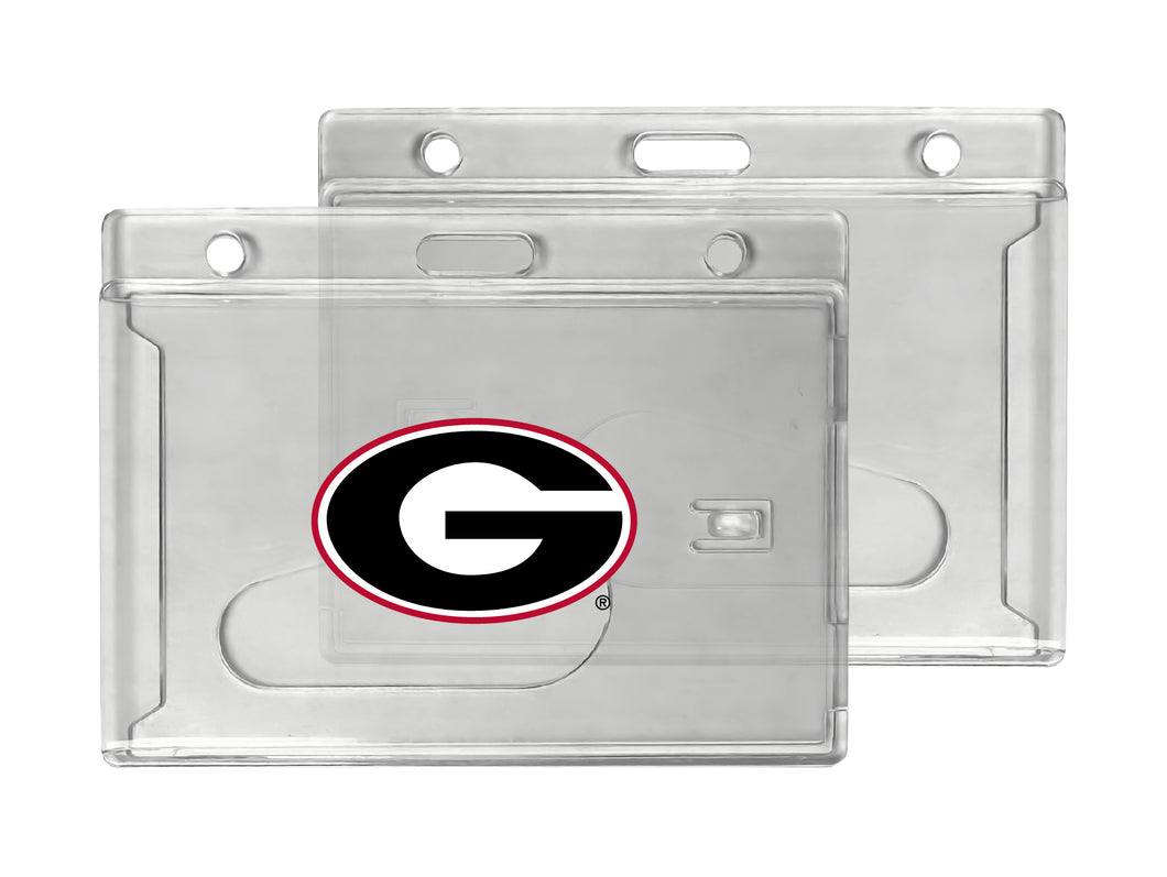 Georgia Bulldogs Officially Licensed Clear View ID Holder - Collegiate Badge Protection
