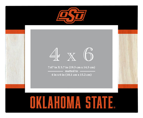 Oklahoma State Cowboys Wooden Photo Frame - Customizable 4 x 6 Inch - Elegant Matted Display for Memories