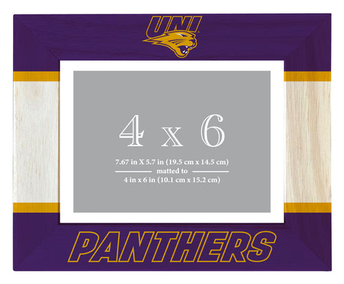 Northern Iowa Panthers Wooden Photo Frame - Customizable 4 x 6 Inch - Elegant Matted Display for Memories
