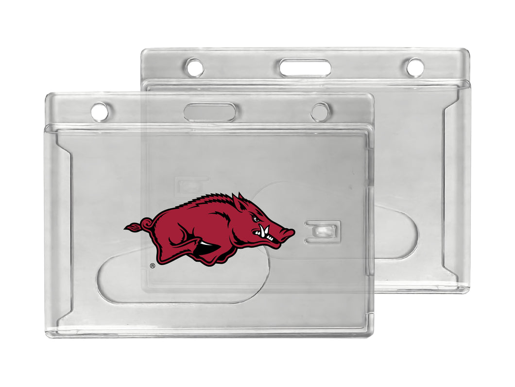 Arkansas Razorbacks Officially Licensed Clear View ID Holder - Collegiate Badge Protection