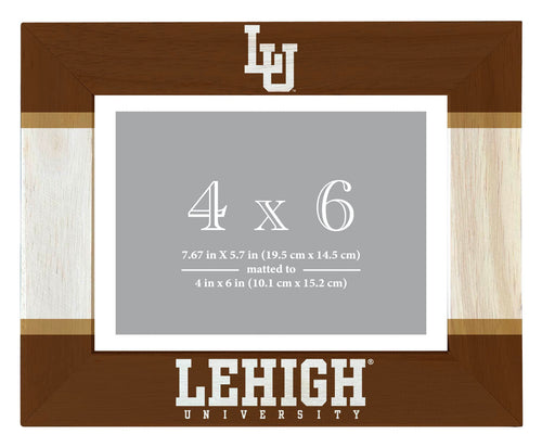 Lehigh University Mountain Hawks Wooden Photo Frame - Customizable 4 x 6 Inch - Elegant Matted Display for Memories