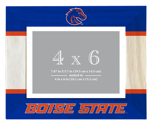 Boise State Broncos Wooden Photo Frame - Customizable 4 x 6 Inch - Elegant Matted Display for Memories