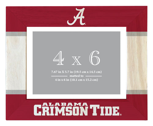 Alabama Crimson Tide Wooden Photo Frame - Customizable 4 x 6 Inch - Elegant Matted Display for Memories