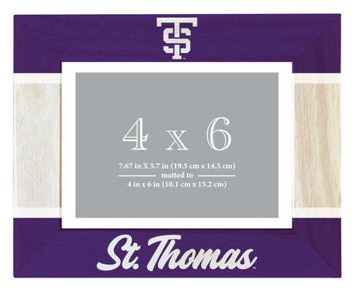 University of St. Thomas Wooden Photo Frame - Customizable 4 x 6 Inch - Elegant Matted Display for Memories