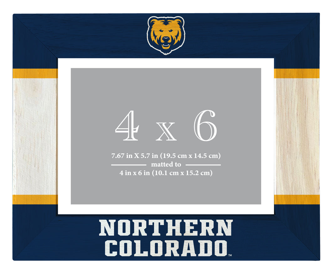 Northern Colorado Bears Wooden Photo Frame - Customizable 4 x 6 Inch - Elegant Matted Display for Memories