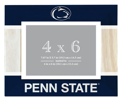 Penn State Nittany Lions Wooden Photo Frame - Customizable 4 x 6 Inch - Elegant Matted Display for Memories