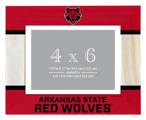 Arkansas State Wooden Photo Frame - Customizable 4 x 6 Inch - Elegant Matted Display for Memories