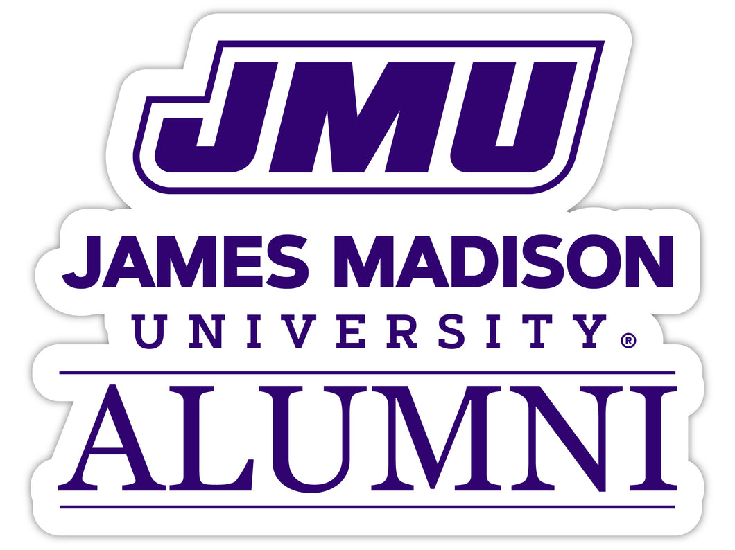 James Madison Dukes 4-Inch Alumni NCAA Vinyl Sticker - Durable School Spirit Decal