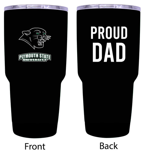 Plymouth State University Proud Dad 24 oz Insulated Stainless Steel Tumbler Black