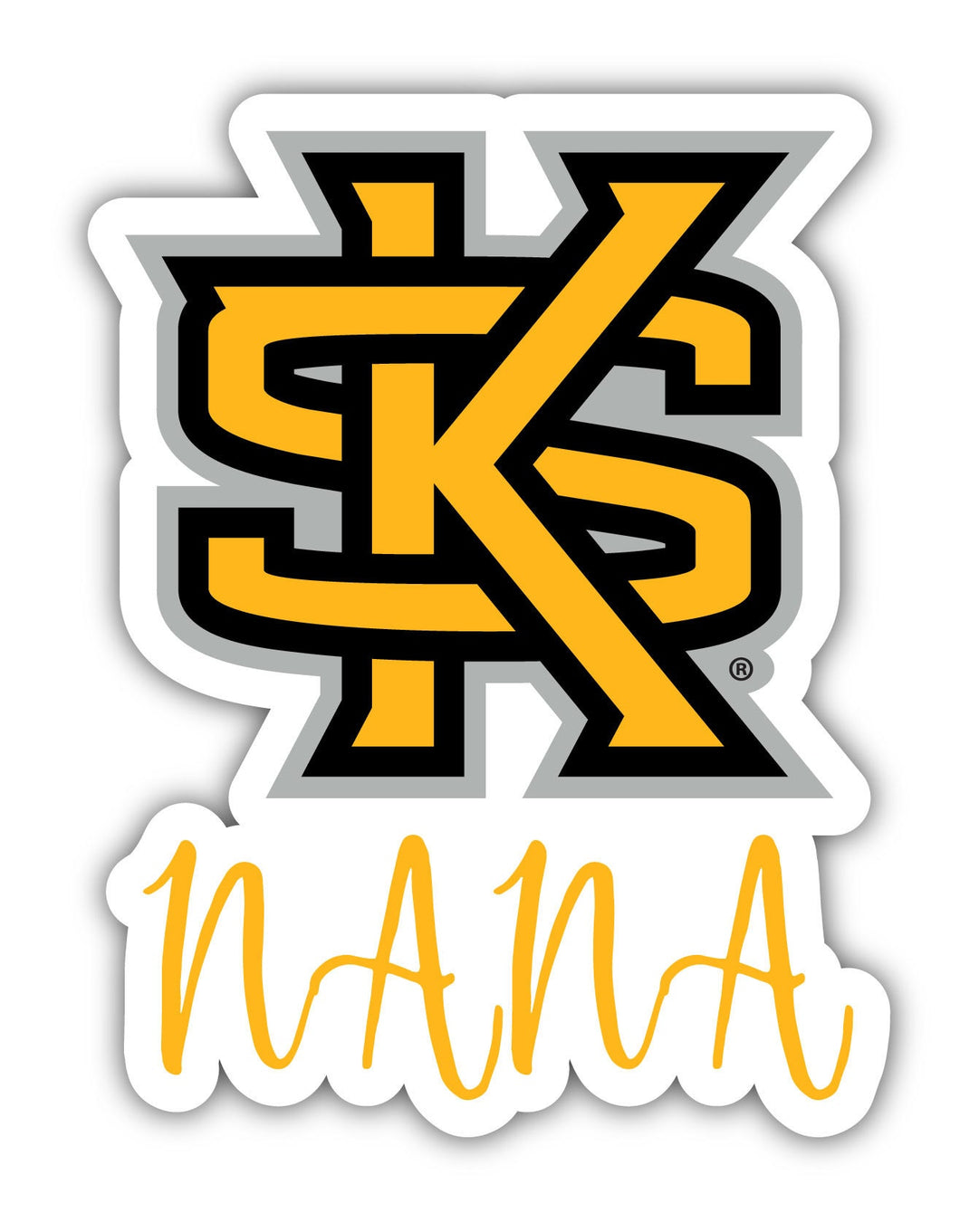 Kennesaw State University 4-Inch Nana NCAA Vinyl Decal Sticker for Fans, Students, and Alumni