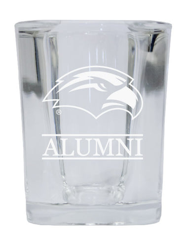 NCAA Southern Mississippi Golden Eagles Alumni 2oz Laser Etched Square Shot Glass 
