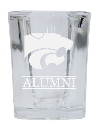 NCAA Kansas State Wildcats Alumni 2oz Laser Etched Square Shot Glass 