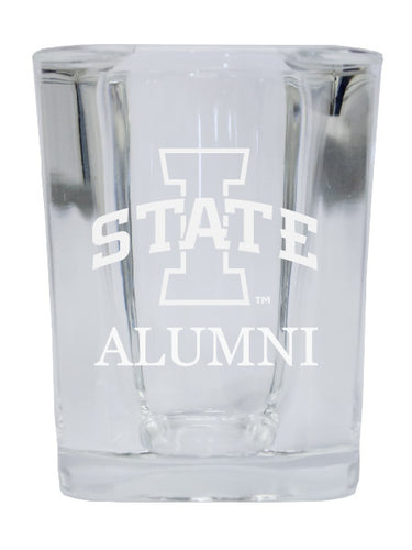 NCAA Iowa State Cyclones Alumni 2oz Laser Etched Square Shot Glass 
