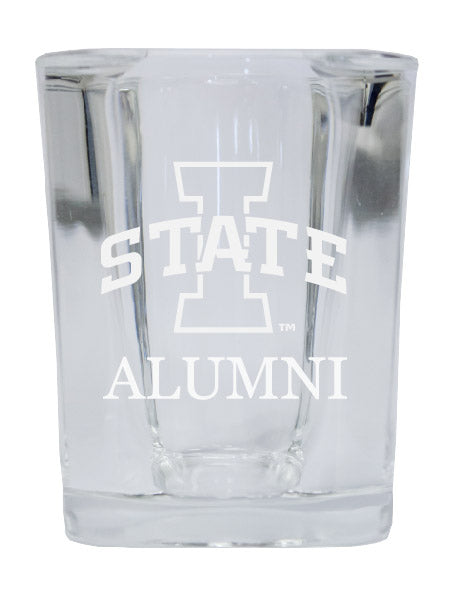 NCAA Iowa State Cyclones Alumni 2oz Laser Etched Square Shot Glass 