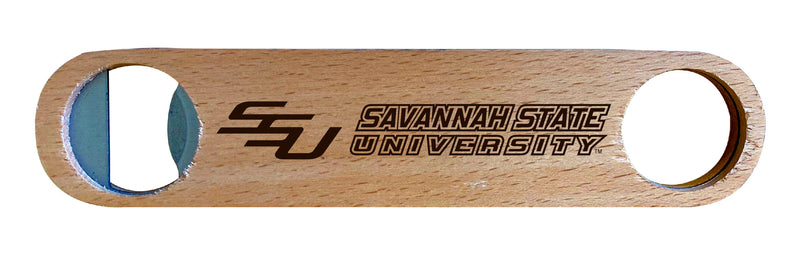 Savannah State University NCAA Elegant Laser-Etched Wooden Bottle Opener - Collegiate Bar Accessory