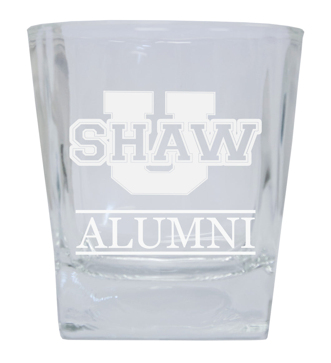 Shaw University Bears Alumni Elegance - 5 oz Etched Shooter Glass Tumbler 4-Pack