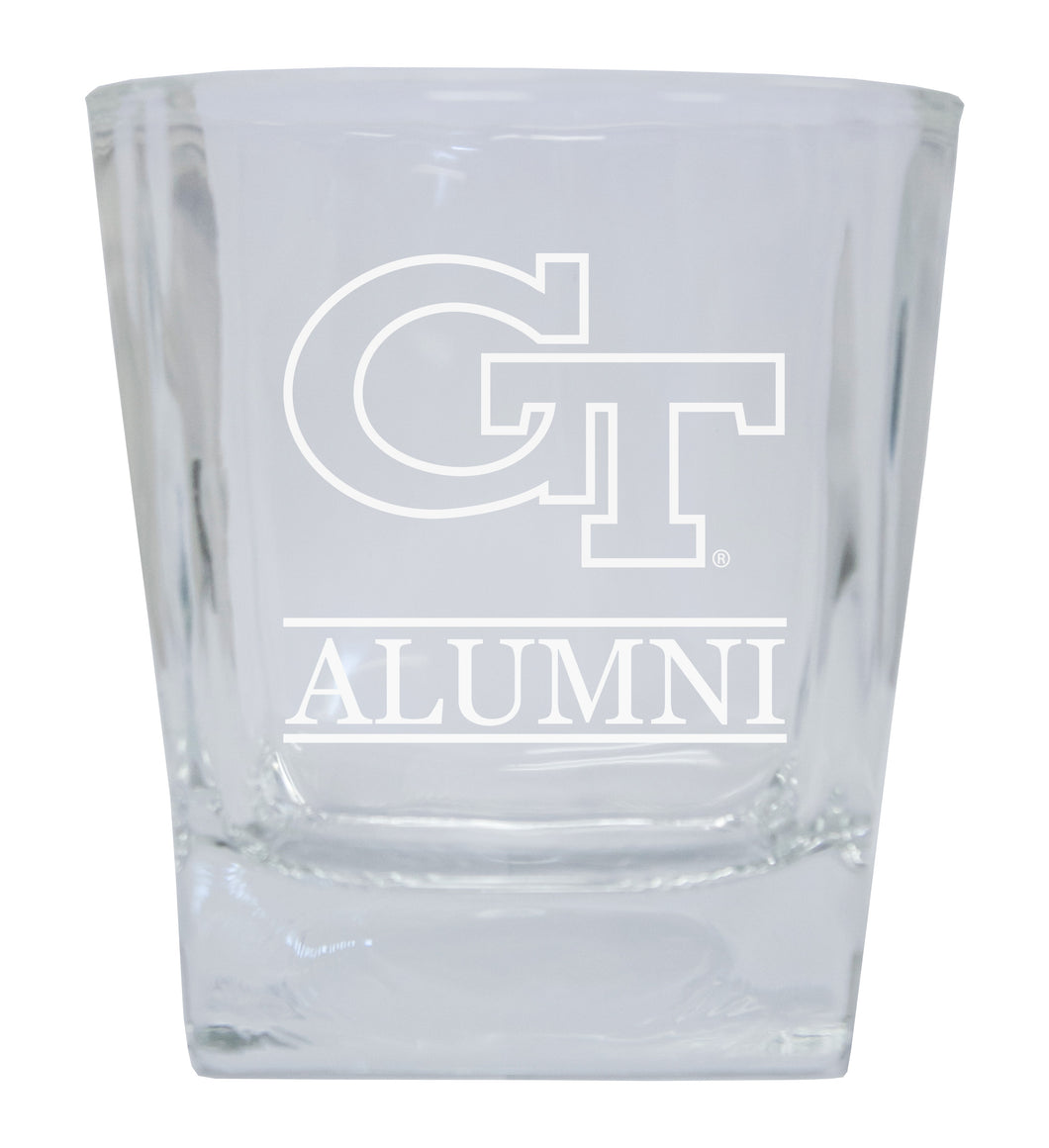 Georgia Tech Yellow Jackets Alumni Elegance - 5 oz Etched Shooter Glass Tumbler 2-Pack